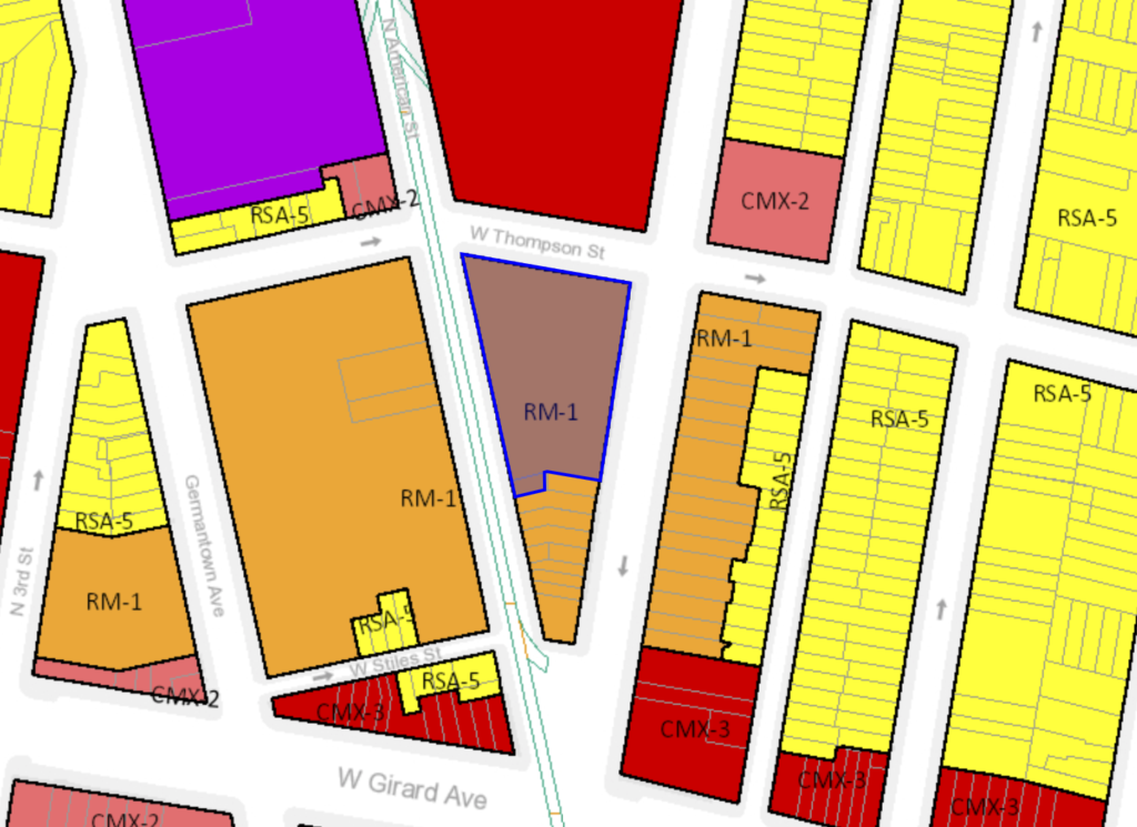 1222 N. 2nd St. Zoning Map