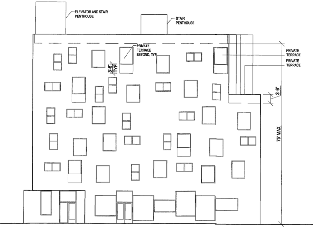 1141-49 N. Front St elevation drawing