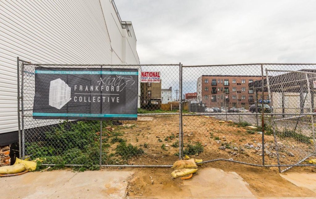 The vacant lot at 1144-46 Frankford Ave. after the fire