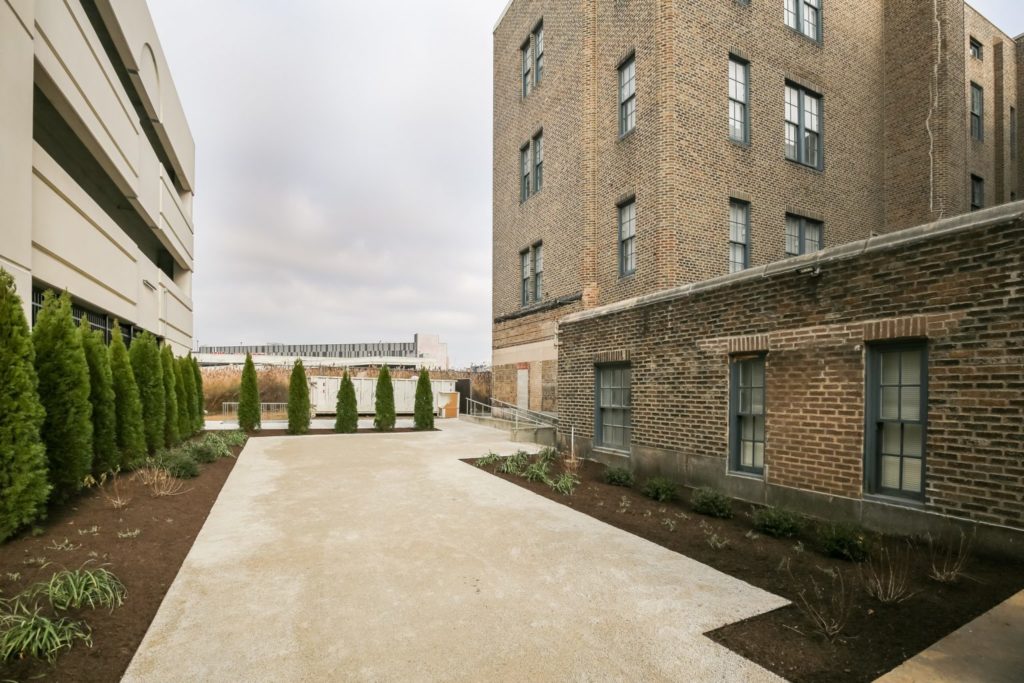 schoolhouse lofts courtyard