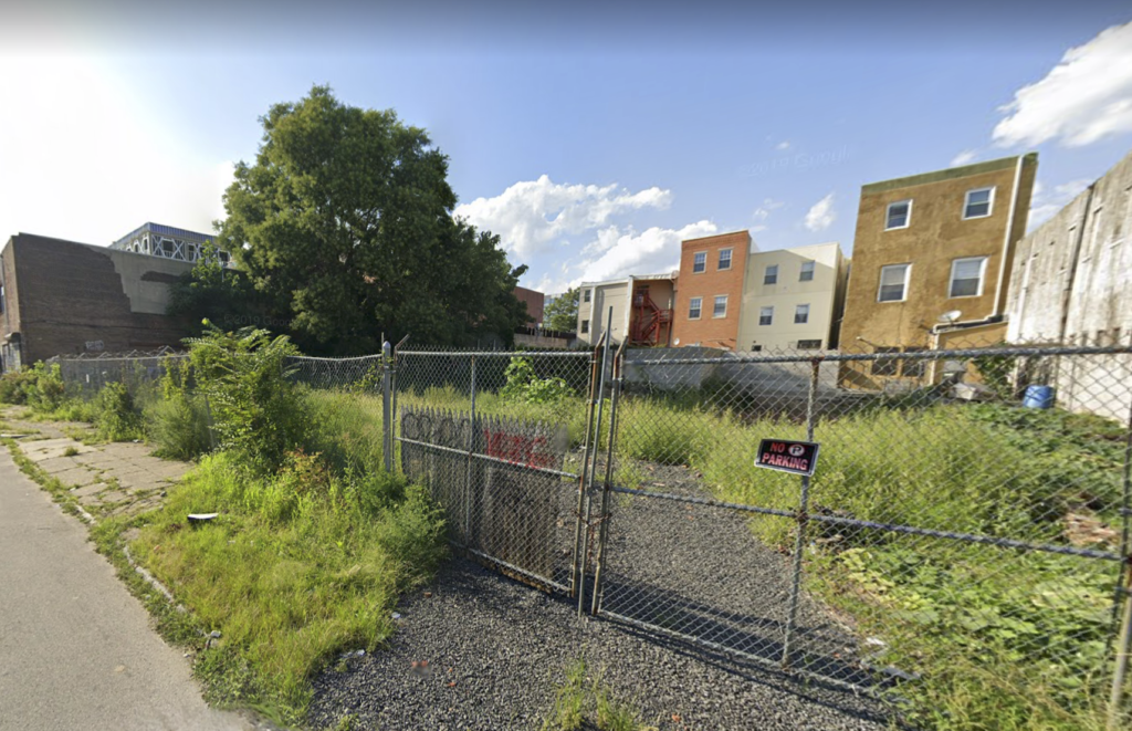 The vacant lot at 1309-25 Cambridge