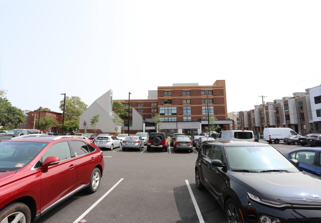 The parking lot next to The Civic at 1600 W. Girard Ave.