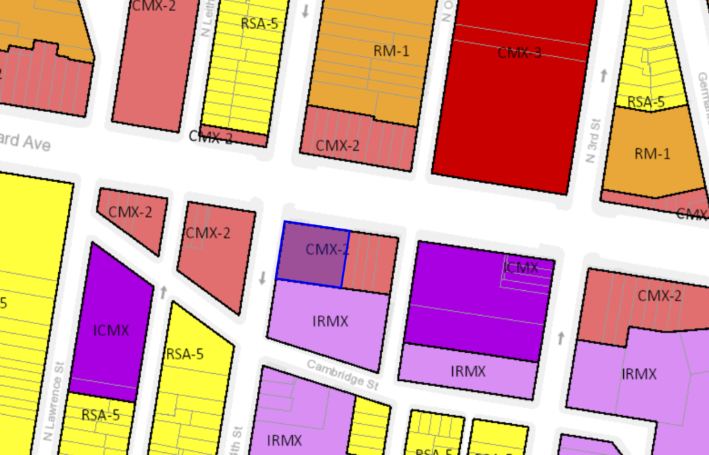 342 W. Girard Ave zoning map