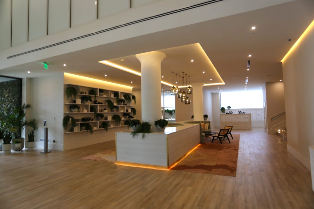 The lobby at The Poplar