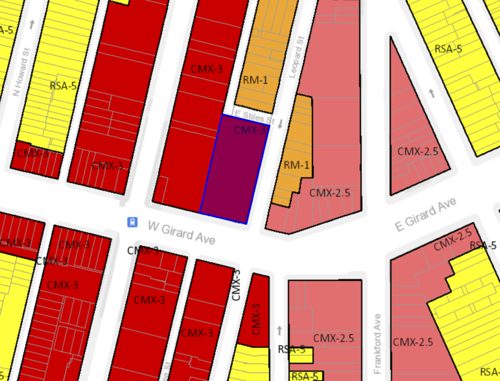 23 W. Girard Zoning Map