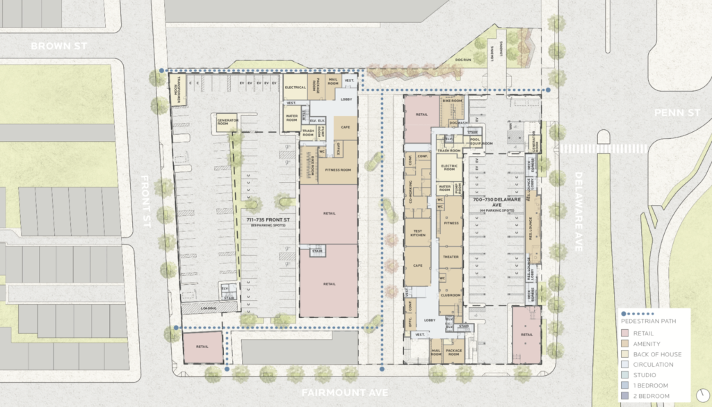 700 Delaware Ave site plan