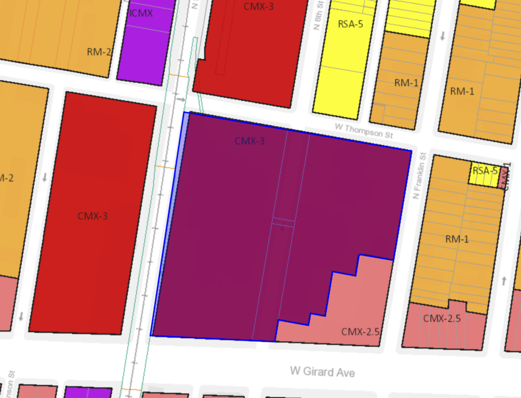 801 W. Girard Ave. Zoning Map