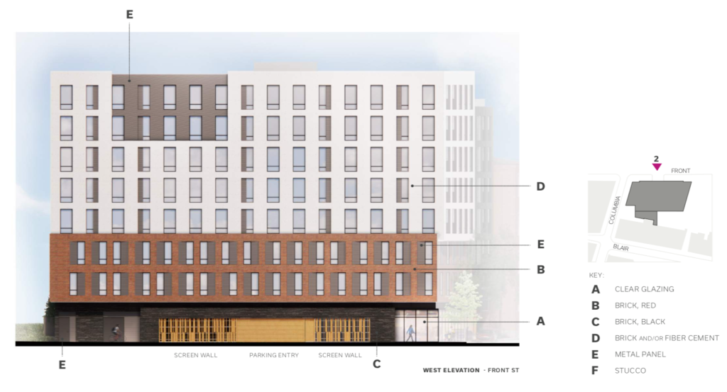 31 E. Columbia Avenue elevation drawing