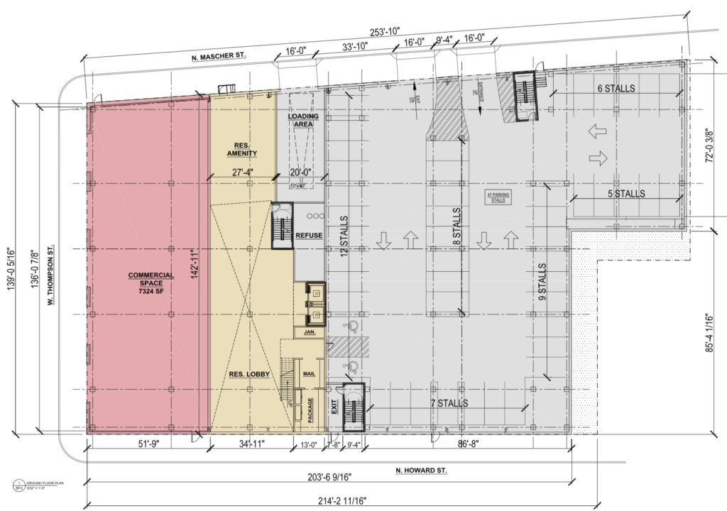 1300 N. Howard St. floor plan