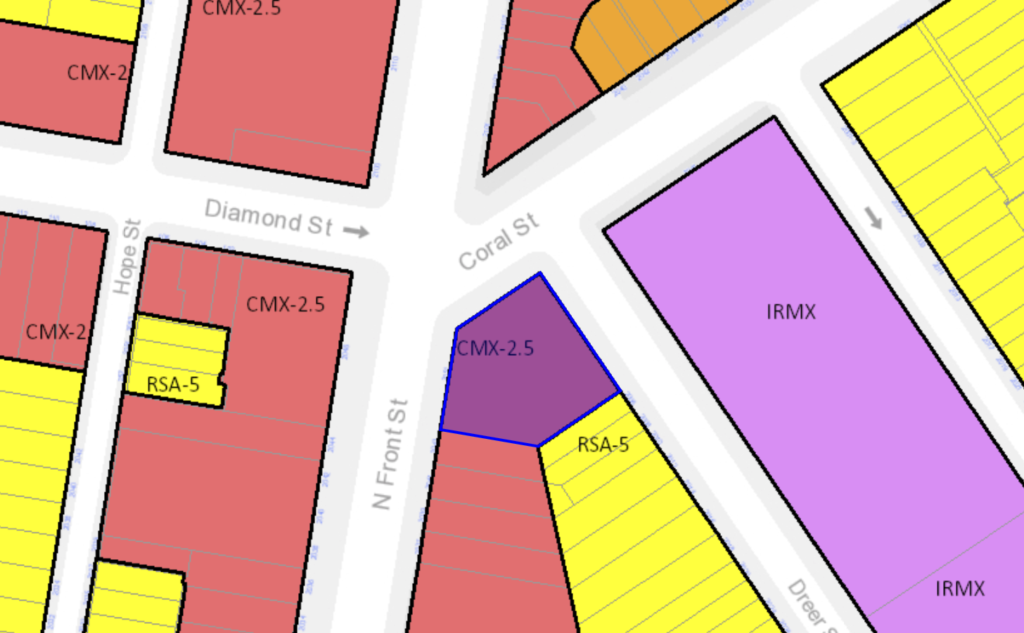 2043 N Front St zoning map