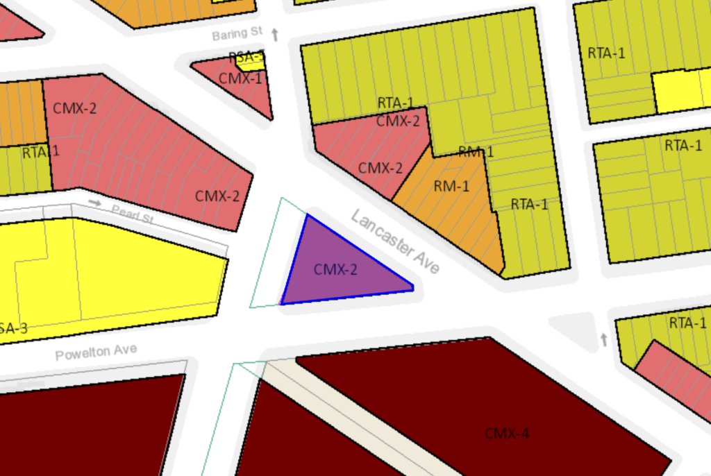 3748-52 Lancaster Avenue zoning map