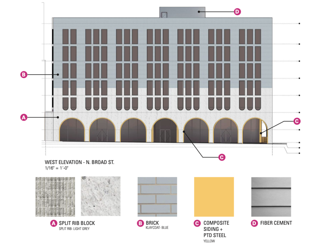 619 N Broad Street Elevation - Bright Common Architecture