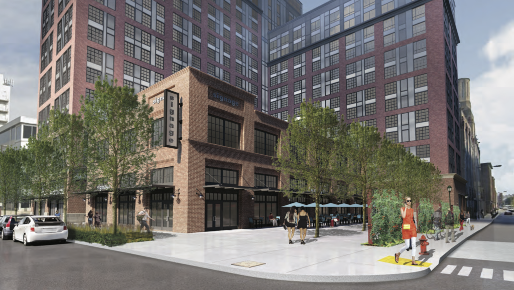 Toll Brothers Broad St. rendering retail