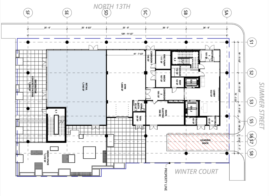 225 N 13th Street Floor Plan