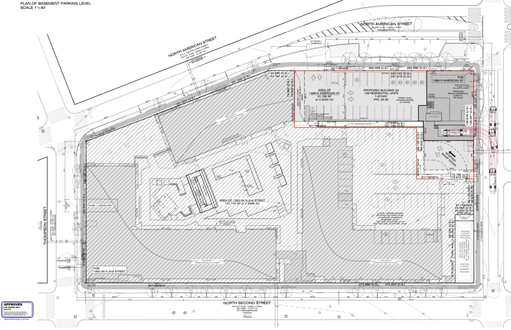 1398 North American Street Site Plan